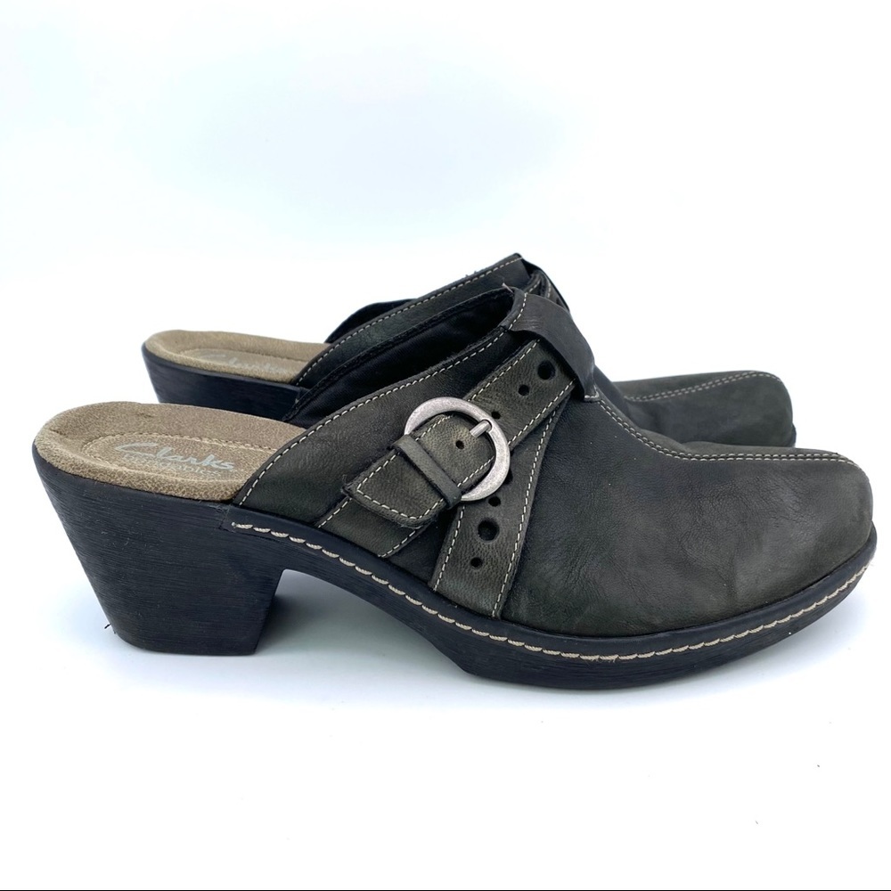 Clarks Bendables Buckle Slate Clogs